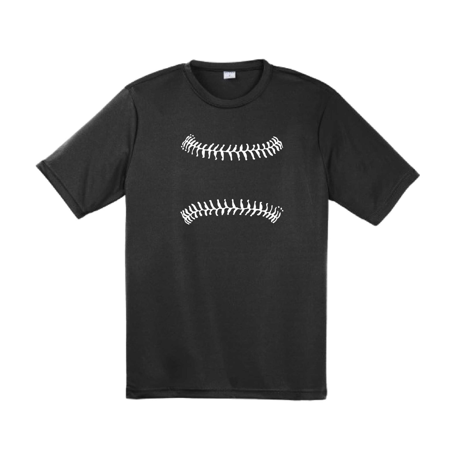 Baseball Stitches | Men's Short Sleeve Athletic Baseball Performance T-Shirt | 100% Polyester