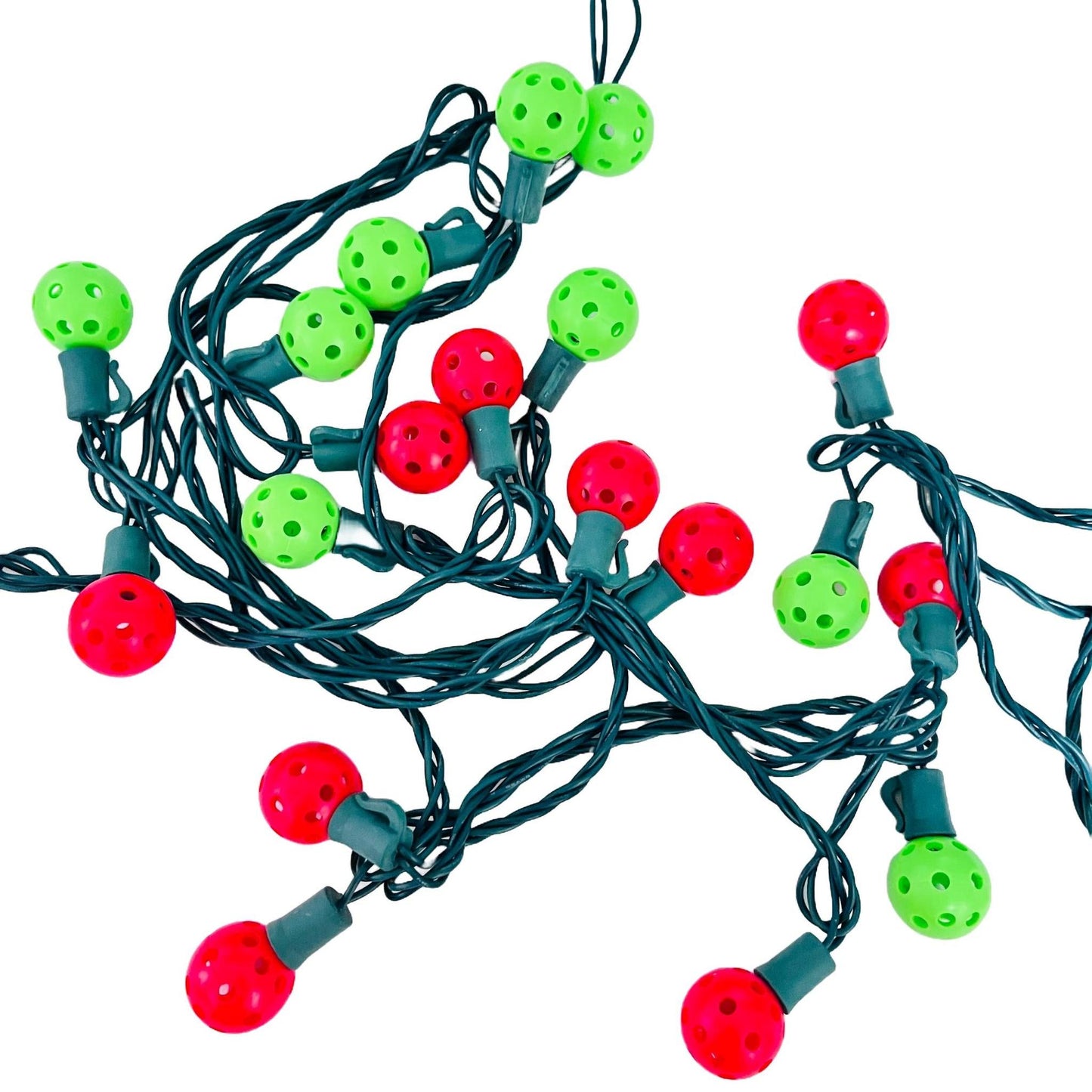 Micro Picklebal Christmas String Lights | Pickleball Christmas Gifts And Decor