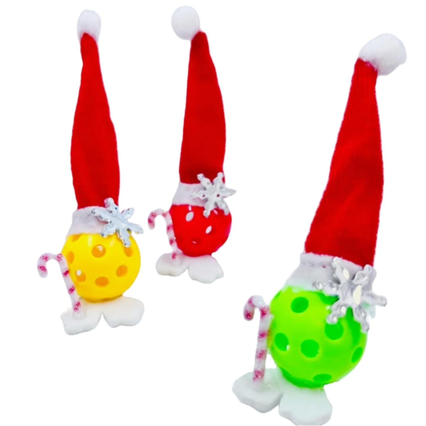 Micro Santa Pickleball Cake And Cupcake Toppers | Pickleball Christmas Gifts And Decor