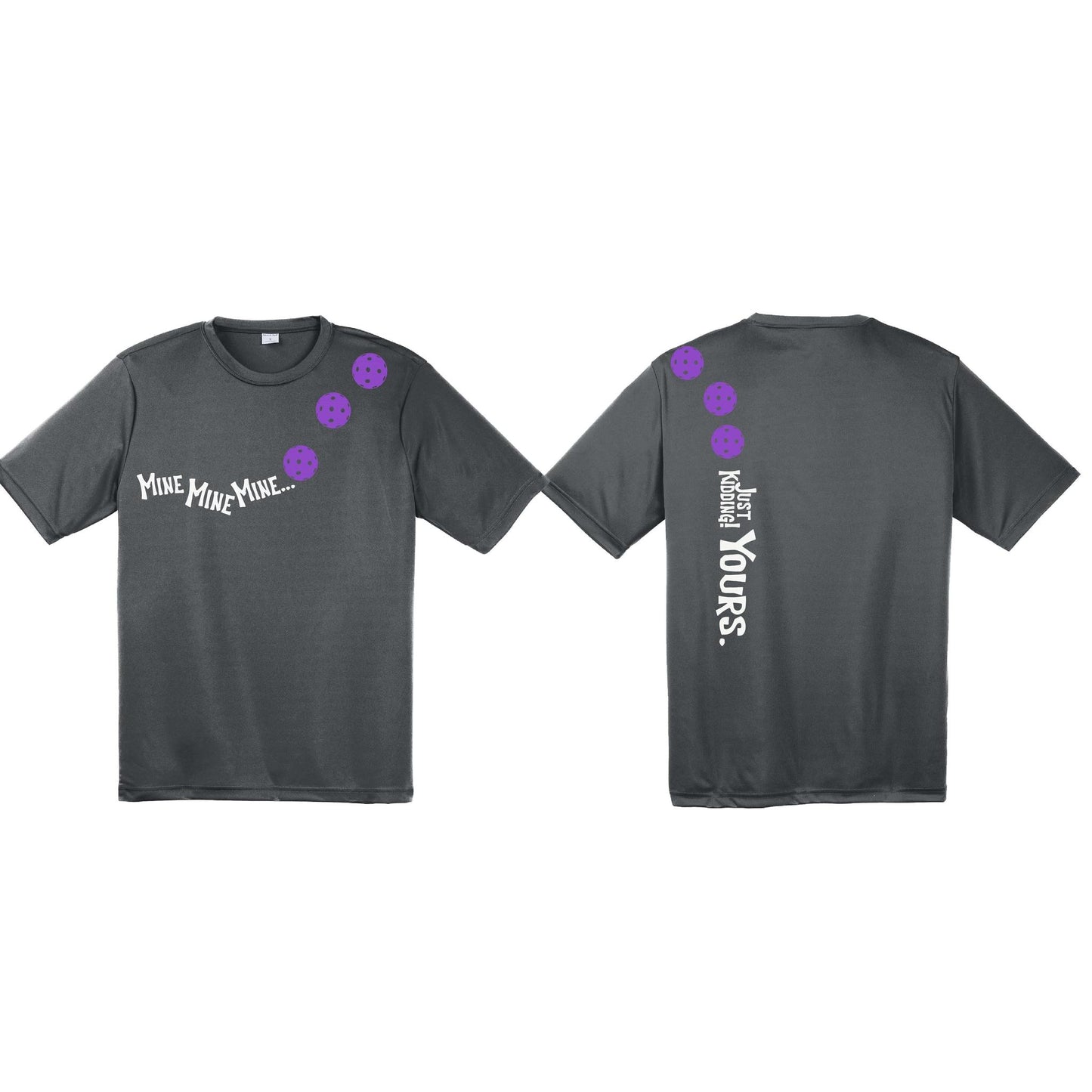 Mine JK Yours (Customizable 10 Pickleball Colors) | Men's Short Sleeve Athletic Performance T-Shirt | 100% Polyester