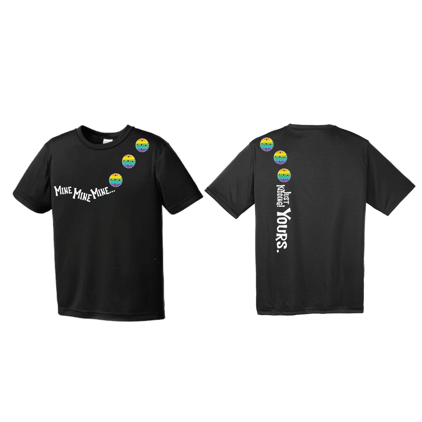 Mine JK Yours (Customizable 10 Pickleball Colors) | Men's Short Sleeve Athletic Performance T-Shirt | 100% Polyester
