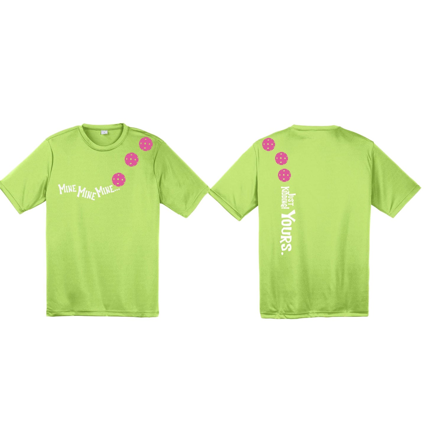 Mine JK Yours (Customizable 10 Pickleball Colors) | Men's Short Sleeve Athletic Performance T-Shirt | 100% Polyester