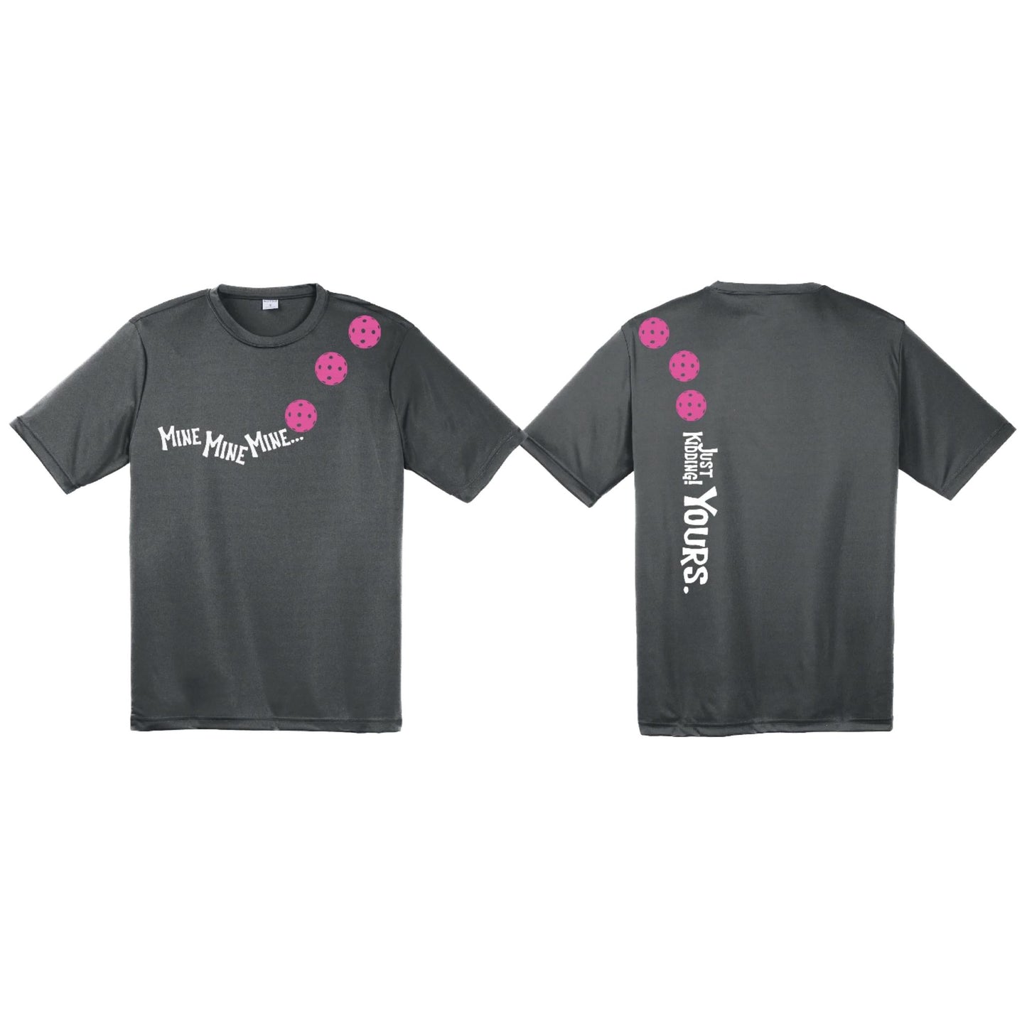 Mine JK Yours (Customizable 10 Pickleball Colors) | Men's Short Sleeve Athletic Performance T-Shirt | 100% Polyester