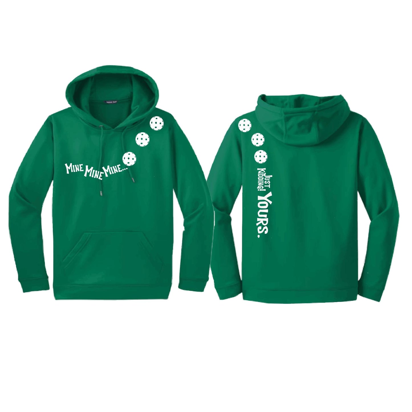 Mine JK Yours (Pickleballs Red White Yellow) | Unisex Hoodie Athletic Sweatshirt | 50% Cotton/50% Polyester