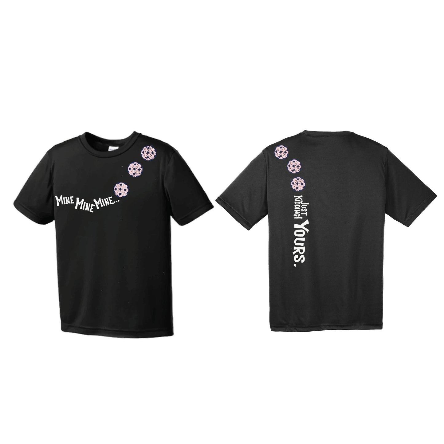 Mine JK Yours (Pickleballs With Stars) | Men's Short Sleeve Athletic Performance T-Shirt | 100% Polyester