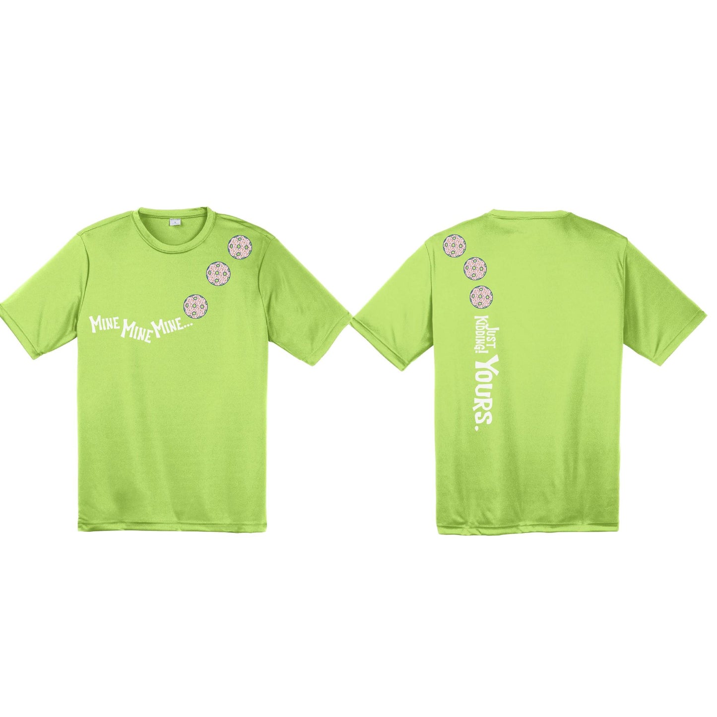 Mine JK Yours (Pickleballs With Stars) | Men's Short Sleeve Athletic Performance T-Shirt | 100% Polyester