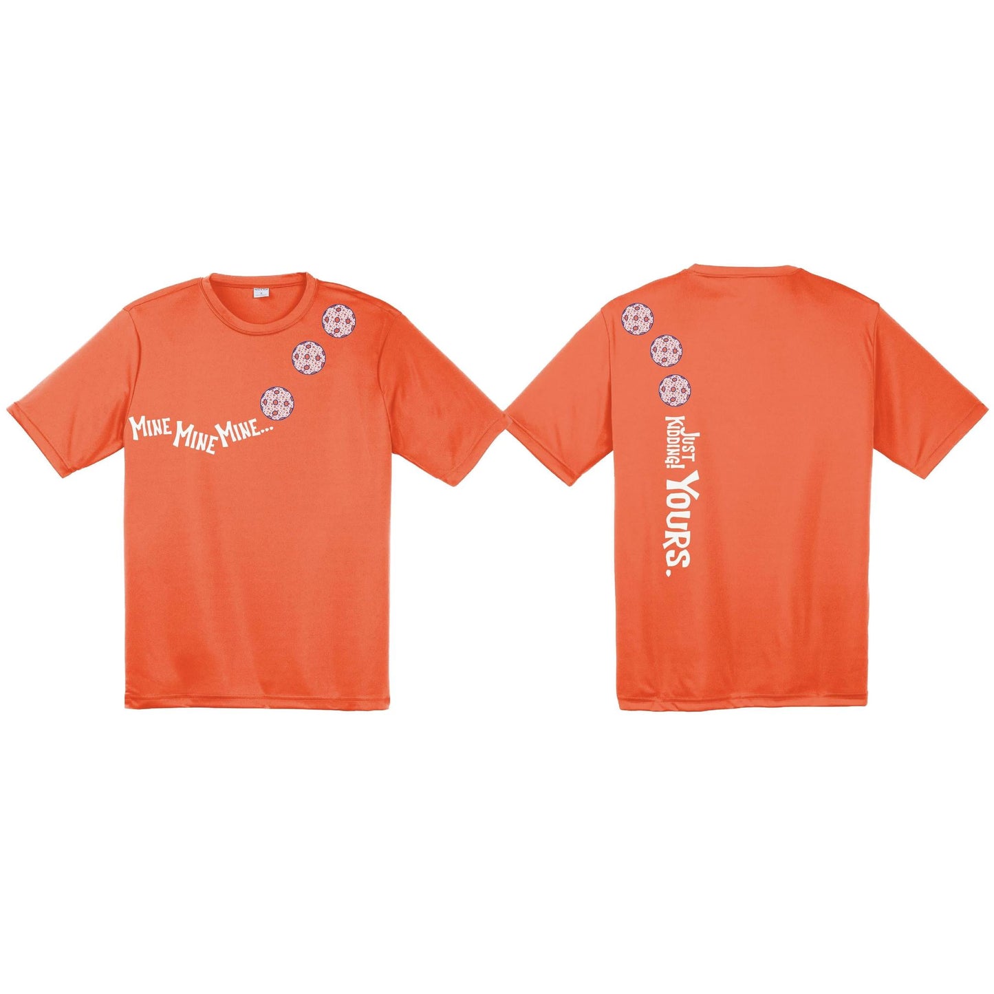 Mine JK Yours (Pickleballs With Stars) | Men's Short Sleeve Athletic Performance T-Shirt | 100% Polyester