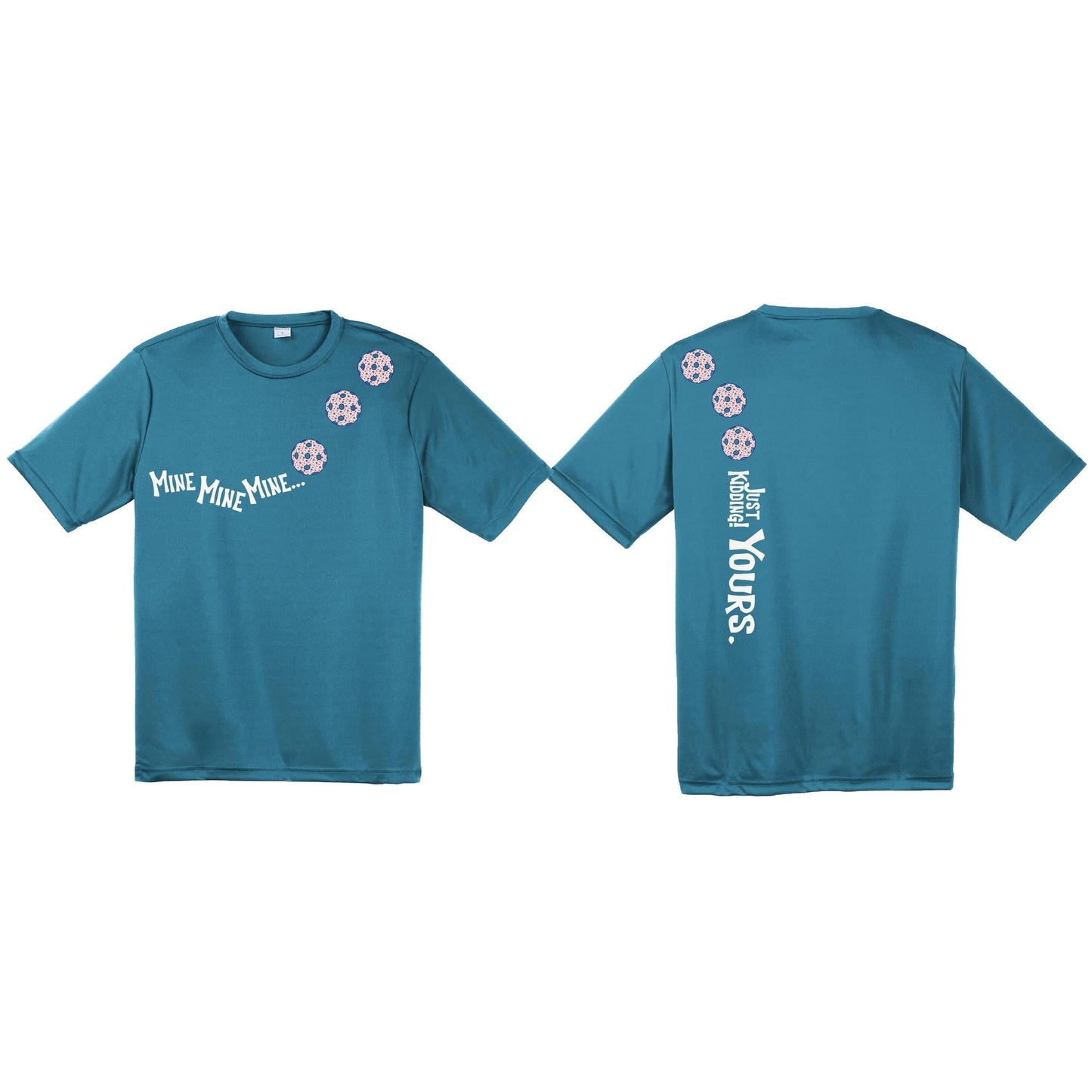 Mine JK Yours (Pickleballs With Stars) | Men's Short Sleeve Athletic Performance T-Shirt | 100% Polyester