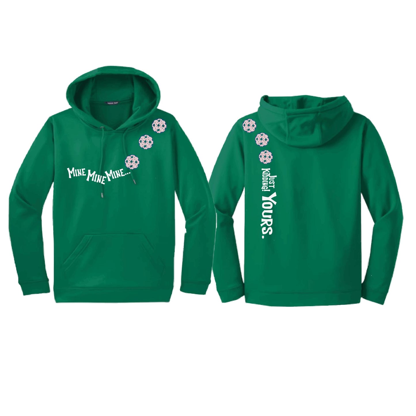 Mine JK Yours (Pickleballs With Stars) | Unisex Hoodie Athletic Sweatshirt | 50% Cotton/50% Polyester