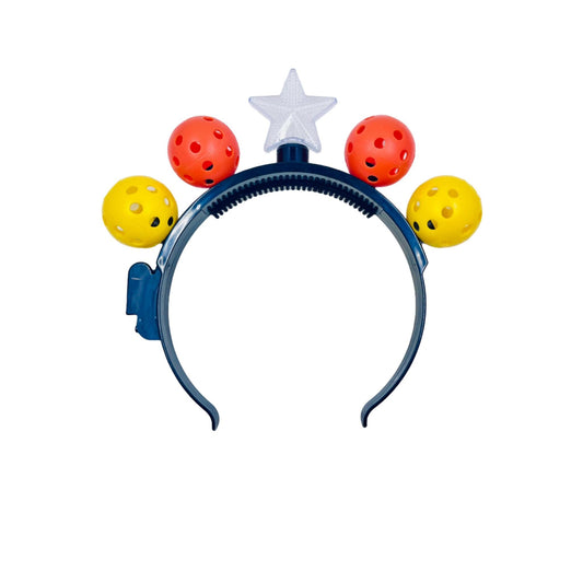 Mini Pickleball Star Headband With Flashing Lights | Fun Pickleball Gifts