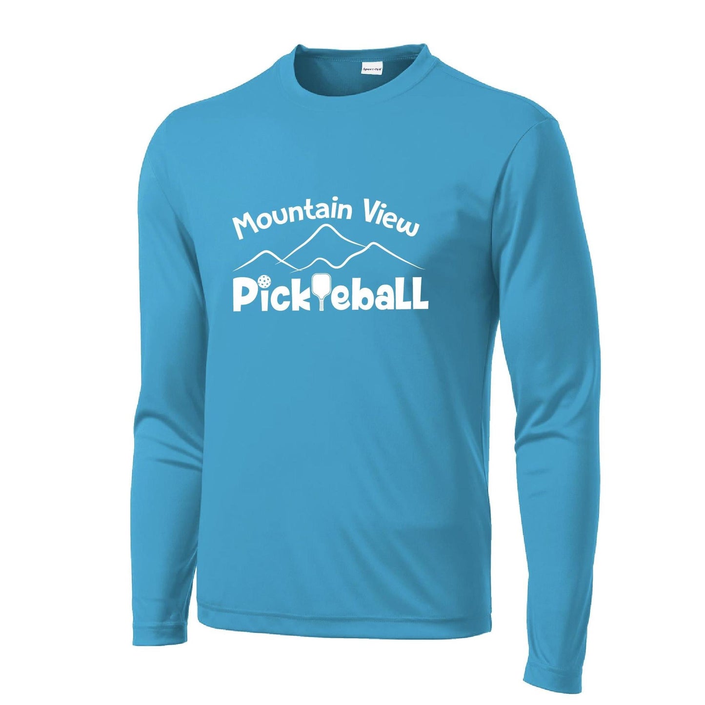 Mountain View Pickleball Club | Men's Long Sleeve Pickleball Performance T-Shirt | 100% Polyester