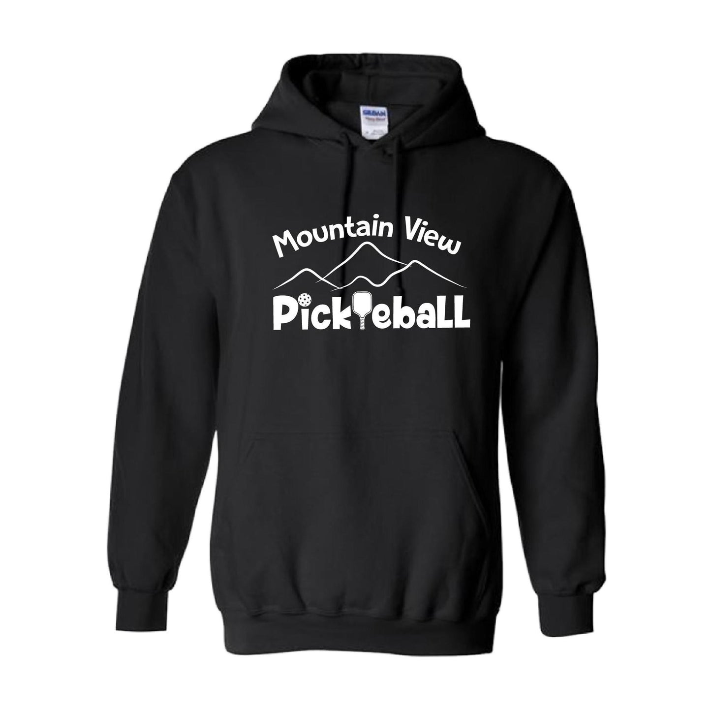 Mountain View Pickleball Club | Unisex Hoodie Pickleball Sweatshirt | 50% Cotton 50% Polyester