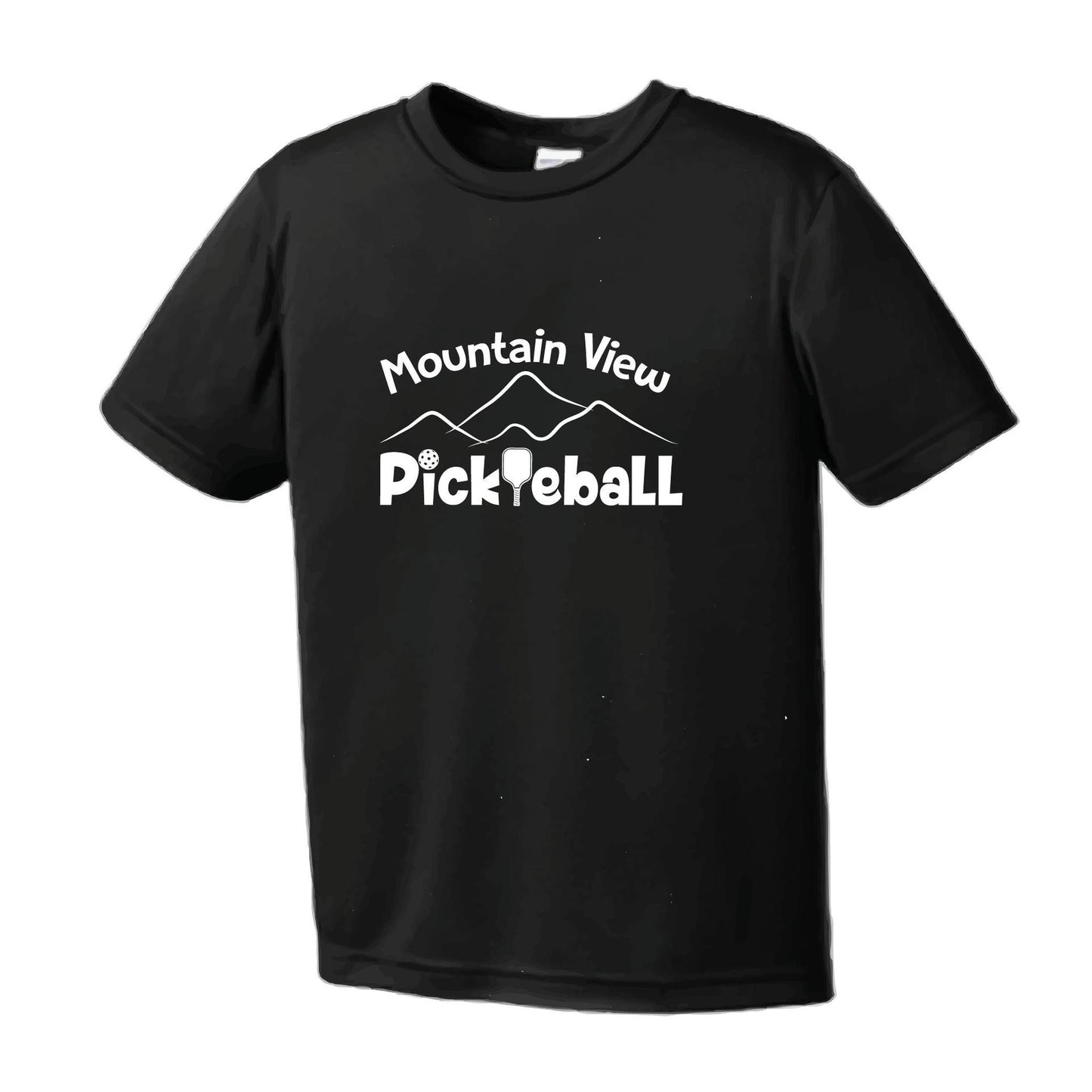 Mountain View Pickleball Club | Youth Short Sleeve Pickleball Performance T-Shirts | 100% Polyester