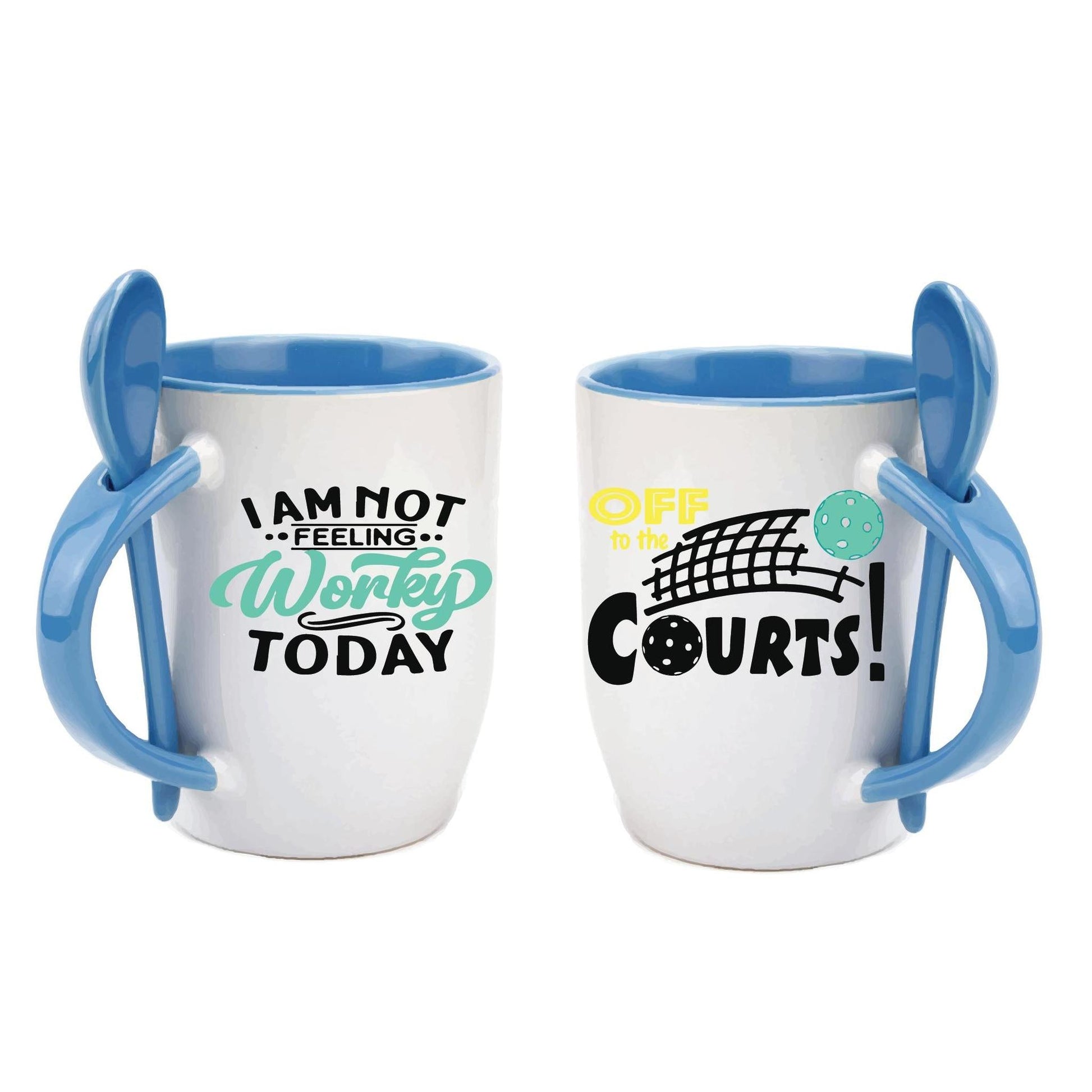 Not Feeling Worky Today Off To The Courts | Pickleball Coffee Cup | Fun Pickleball Gifts