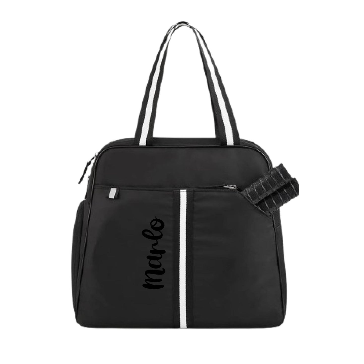"Oxford" Black Pickleball Bag (Free Customization) | Pickleball Sports Bag | Medium Size Court Bag