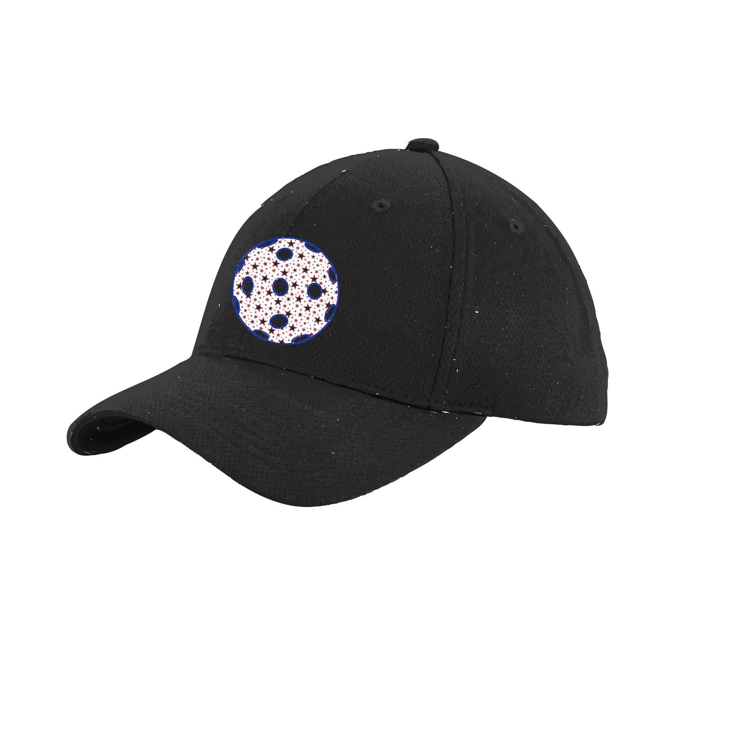 Patriotic Star Pickleball (Customizable) | Pickleball Hat | Moisture-Wicking 100% Polyester