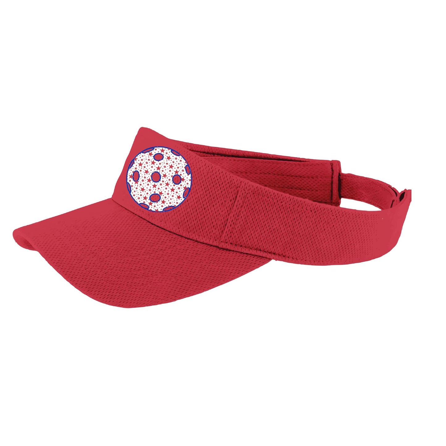 Patriotic Star Pickleball (Customizable) | Pickleball Visors | Moisture Wicking 100% Polyester