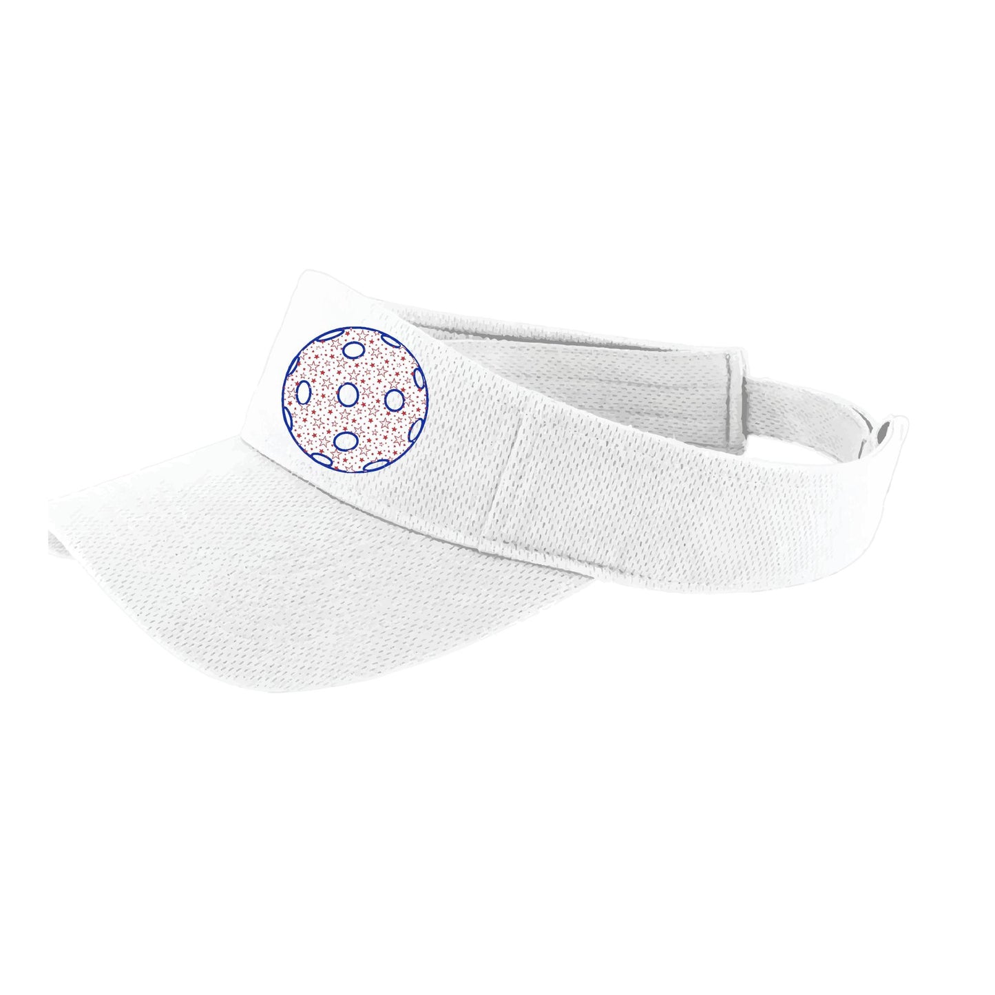 Patriotic Star Pickleball (Customizable) | Pickleball Visors | Moisture Wicking 100% Polyester