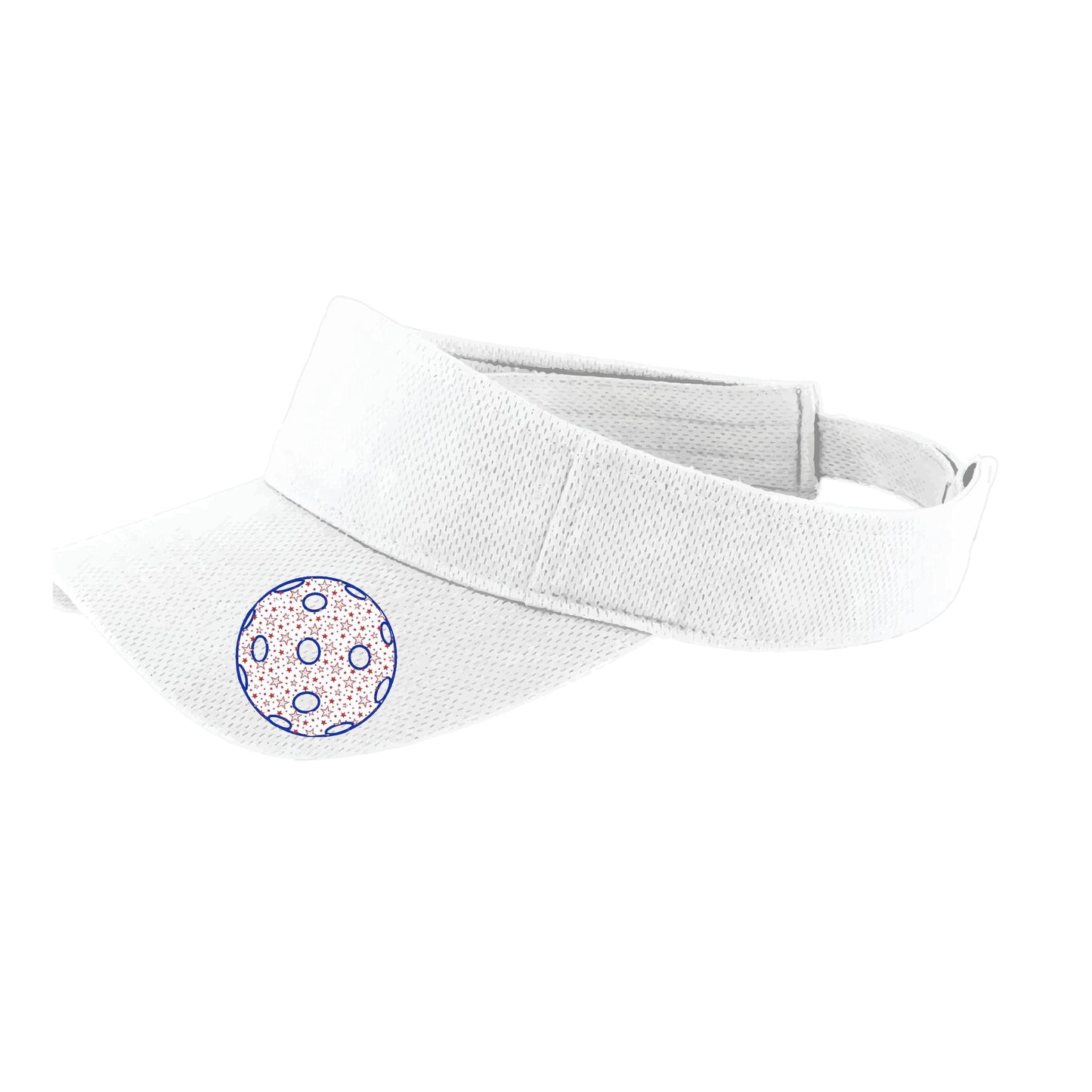 Patriotic Star Pickleball (Customizable) | Pickleball Visors | Moisture Wicking 100% Polyester