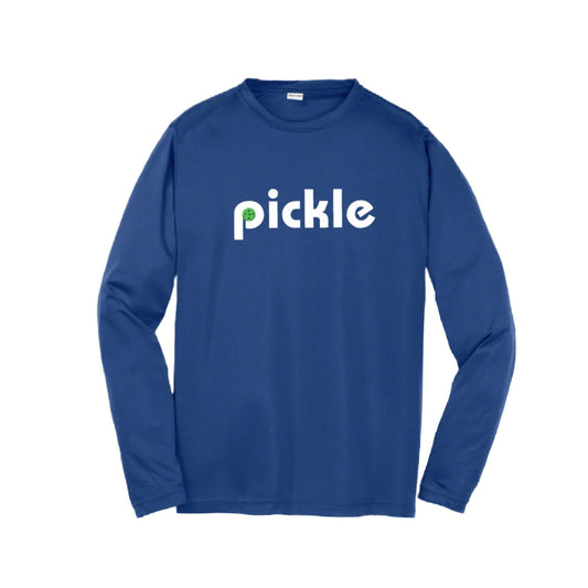 Pickle (Customizable) | Youth Long Sleeve Pickleball Performance T-Shirts | 100% Polyester