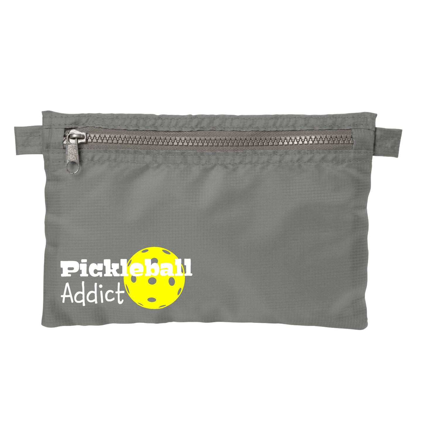 Pickleball Addict | Pickleball Cosmetic Stash Pouch Bag | Small Size Court Stash Bag