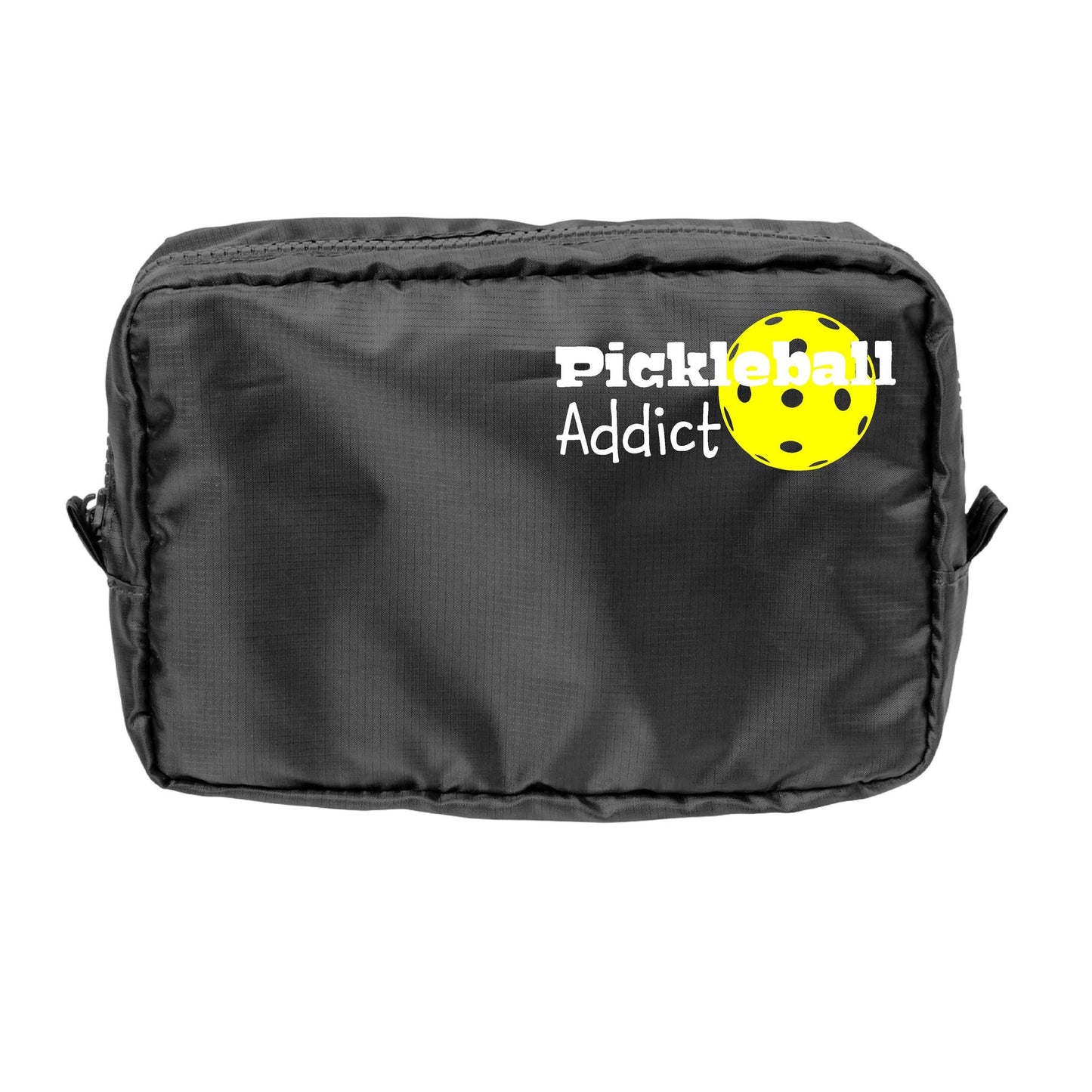 Pickleball Addict | Pickleball Dimensional Cosmetic Pouch Bag | Small Size Court Dimensional Bag