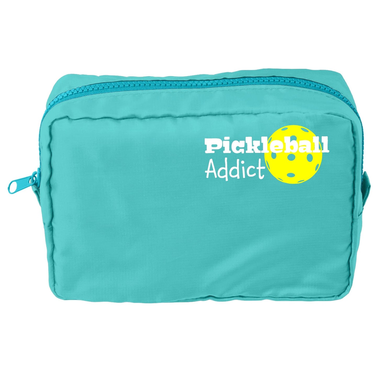 Pickleball Addict | Pickleball Dimensional Cosmetic Pouch Bag | Small Size Court Dimensional Bag