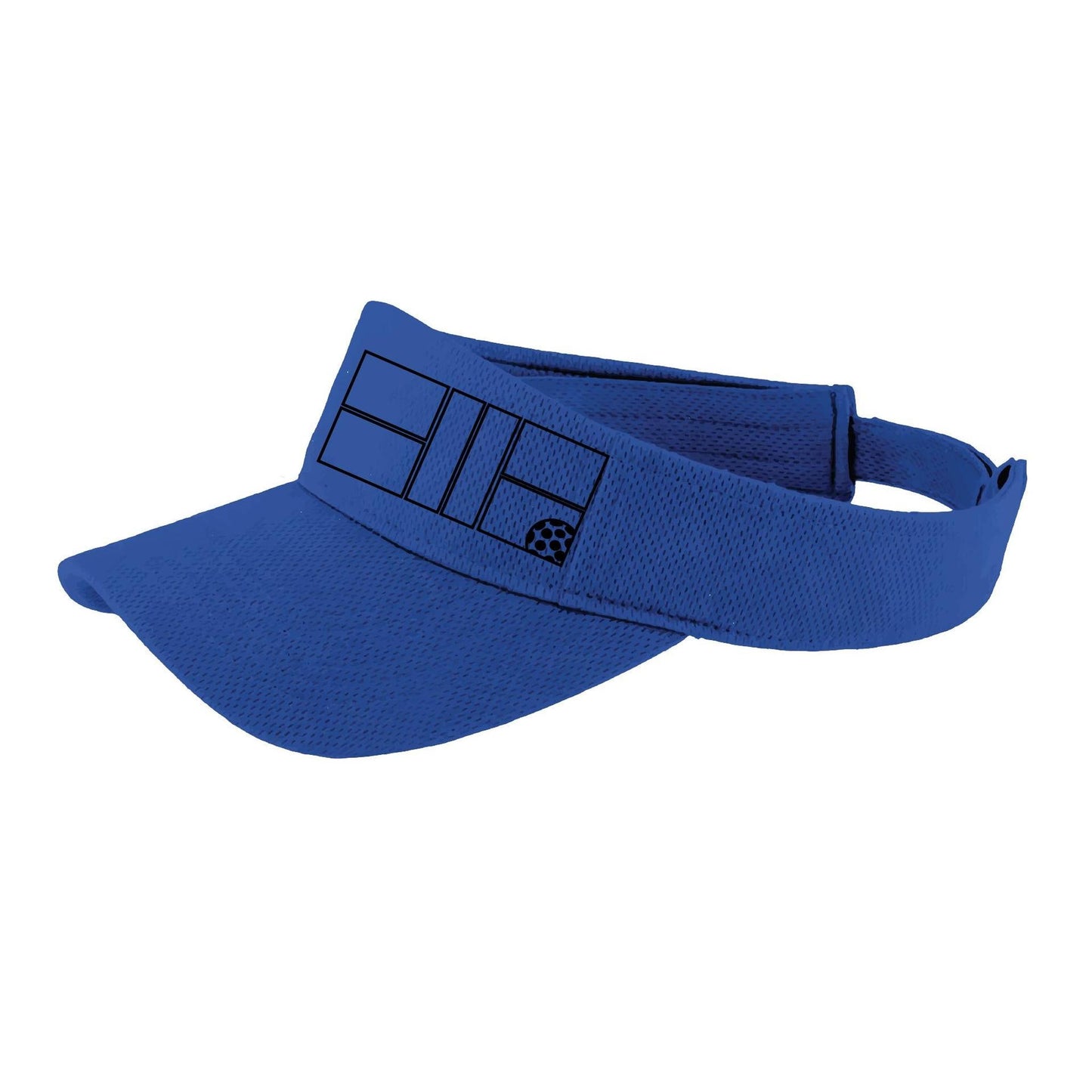 Pickleball Court (Black) | Pickleball Visors | Moisture Wicking 100% Polyester
