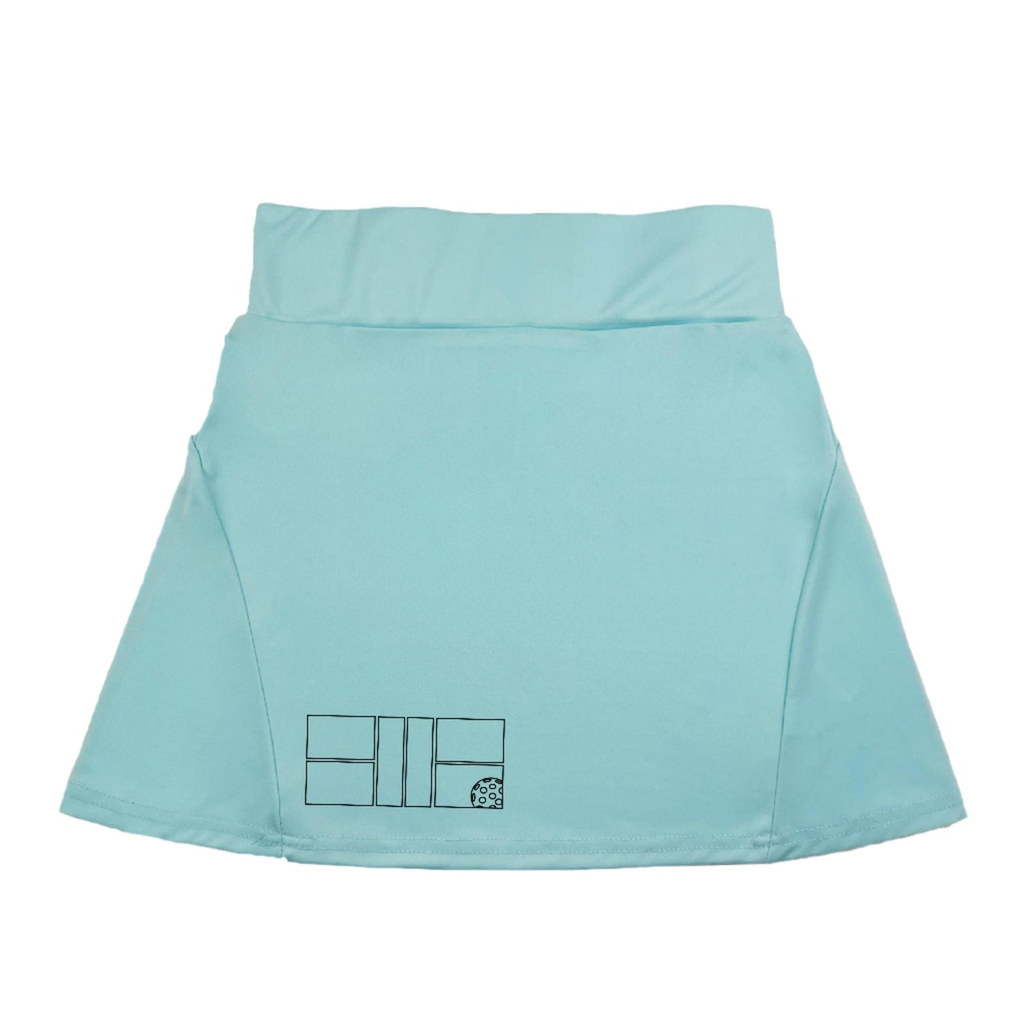 Pickleball Court (Black) | Women's Flirty Pickleball Skort