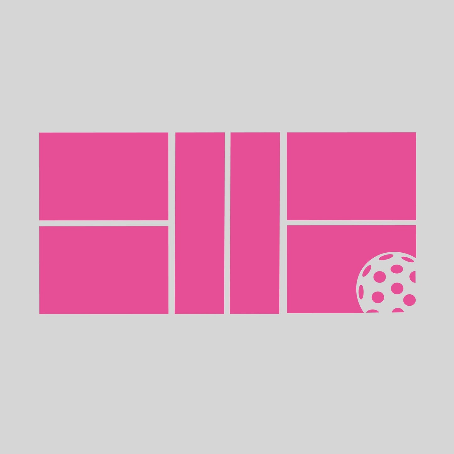 Pickleball Court | Pickleball Car Decal And Pickleball Sticker | Customizable Color