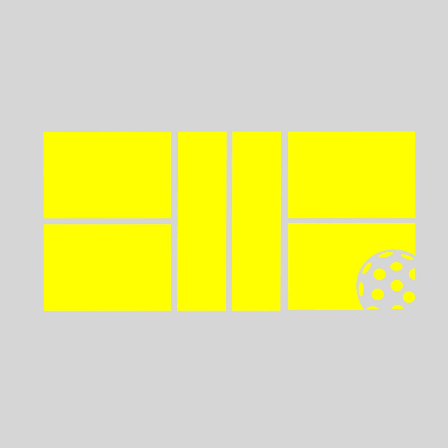 Pickleball Court | Pickleball Car Decal And Pickleball Sticker | Customizable Color