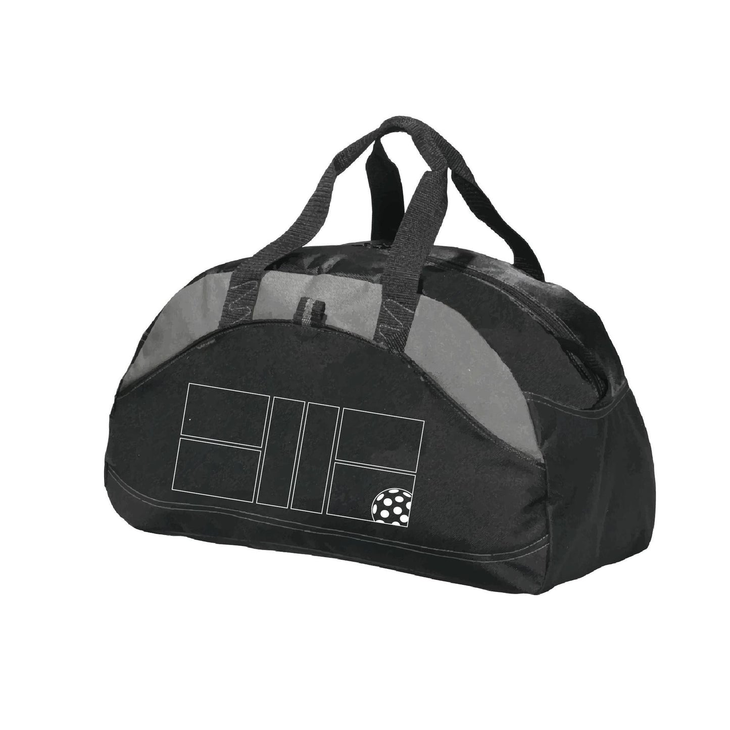 Pickleball Court (White) | Pickleball Sports Duffel | Medium Size Court Bag