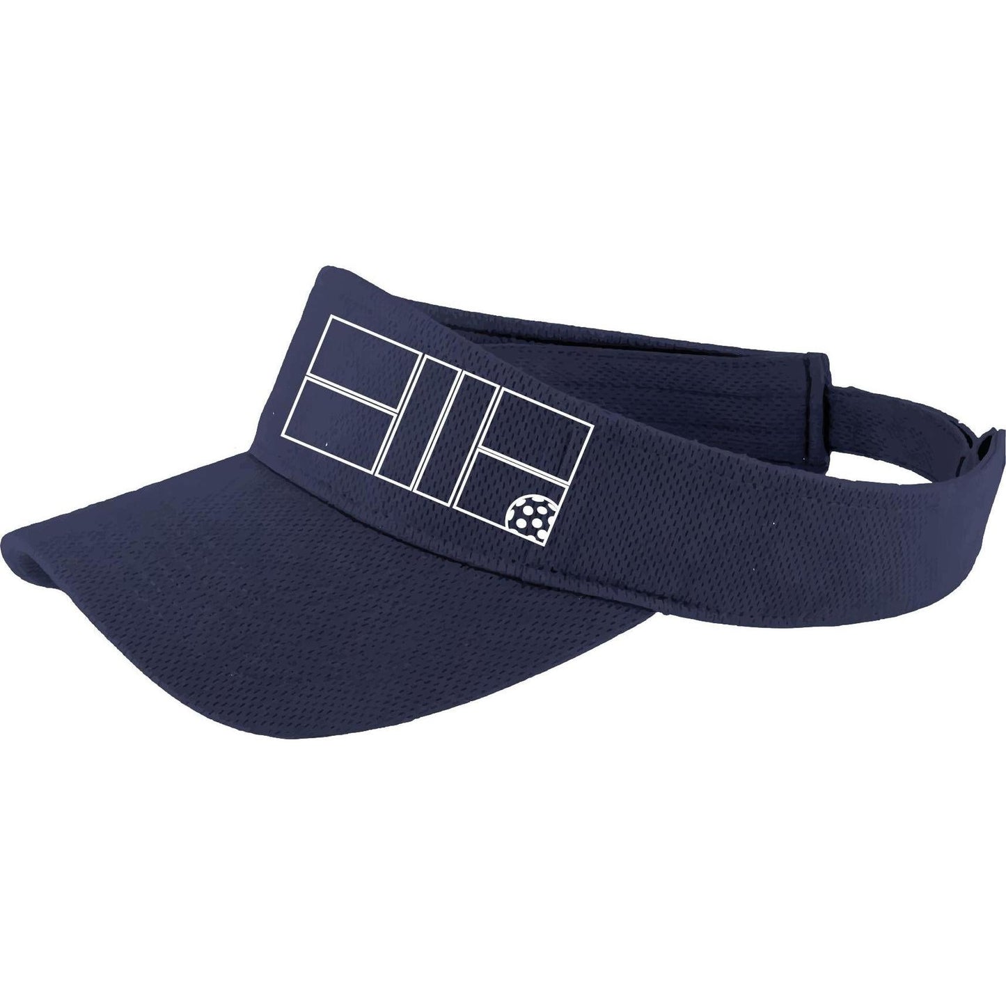 Pickleball Court (White) | Pickleball Visors | Moisture Wicking 100% Polyester