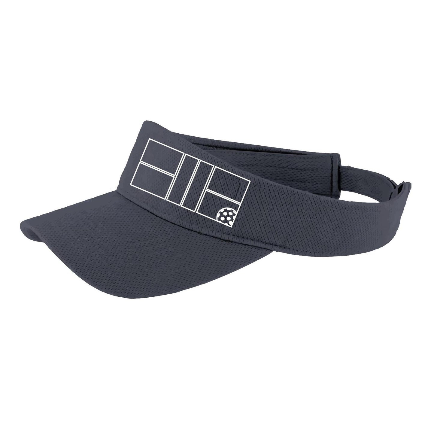 Pickleball Court (White) | Pickleball Visors | Moisture Wicking 100% Polyester