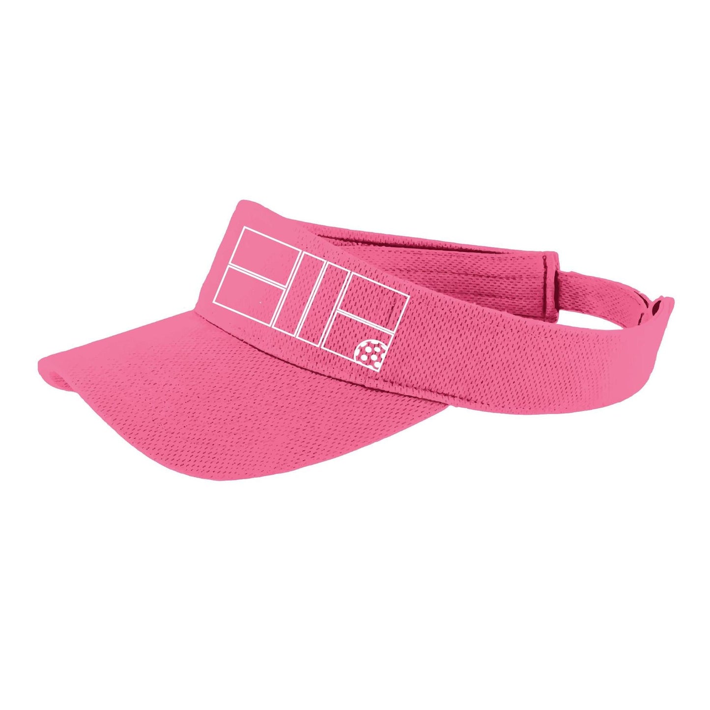 Pickleball Court (White) | Pickleball Visors | Moisture Wicking 100% Polyester