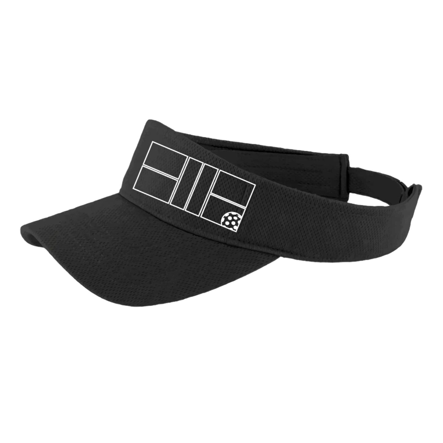 Pickleball Court (White) | Pickleball Visors | Moisture Wicking 100% Polyester