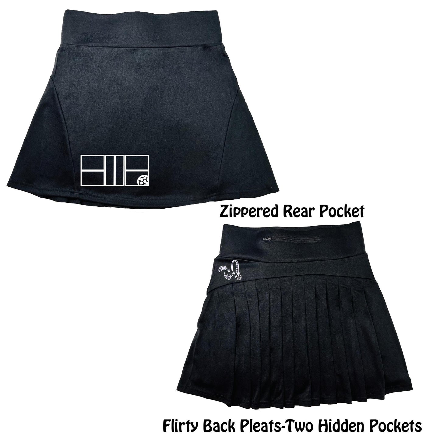 Pickleball Court (White) | Women's Flirty Pickleball Skort