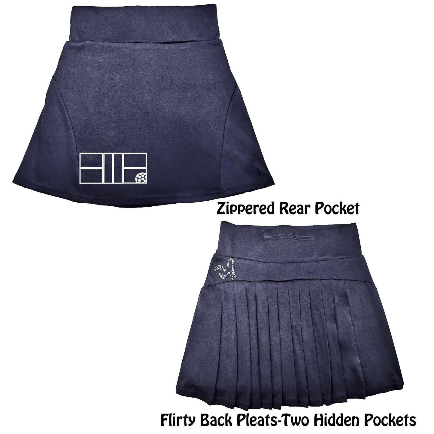 Pickleball Court (White) | Women's Flirty Pickleball Skort