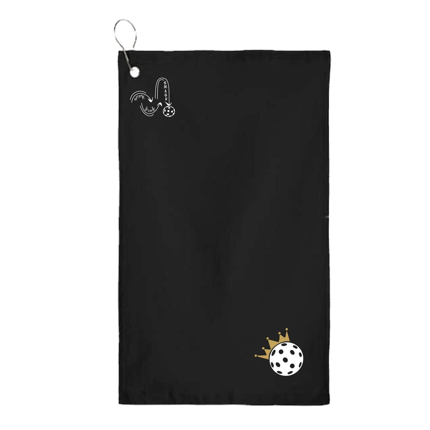 Pickleball Crown | Pickleball Court Towels | Grommeted 100% Cotton Terry Velour