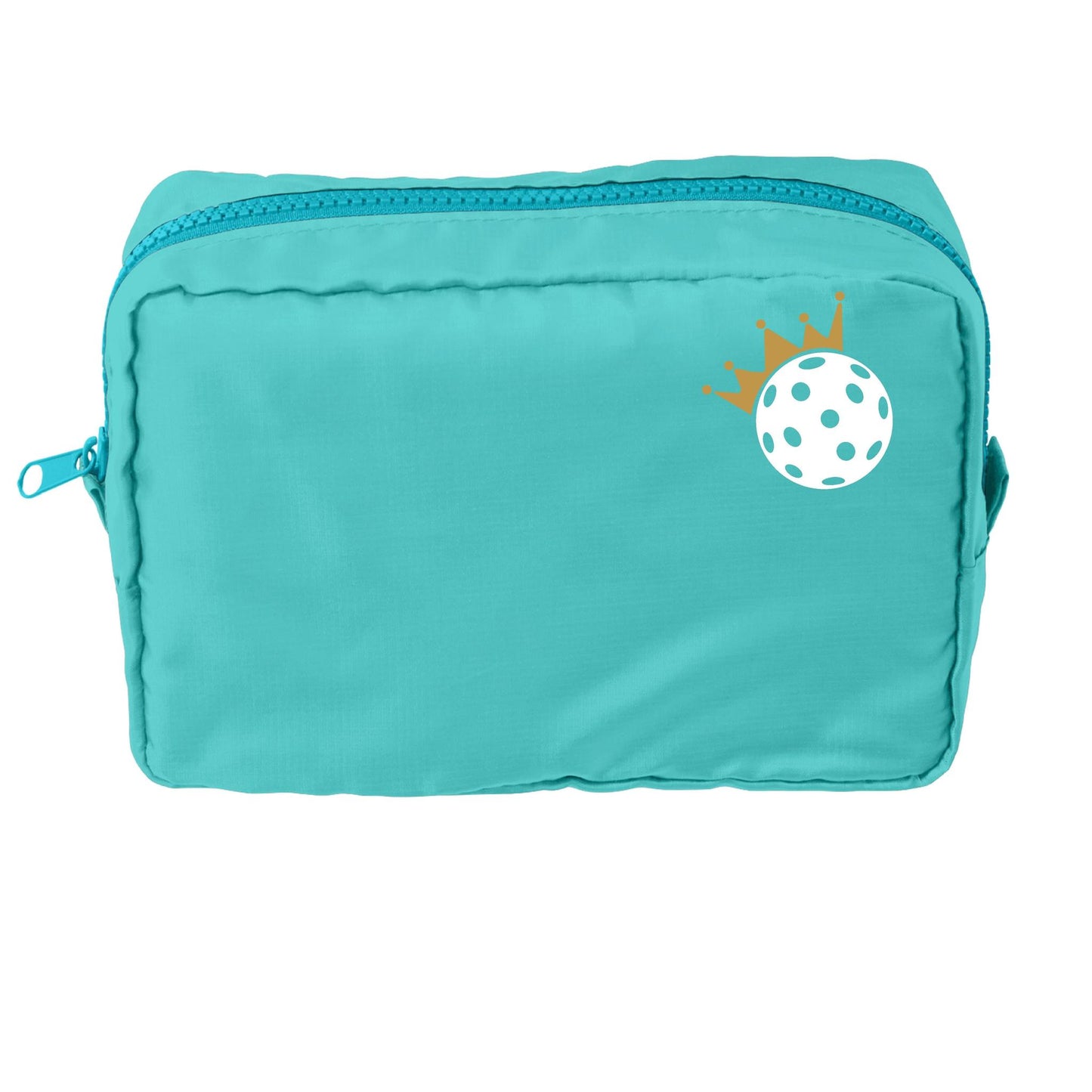 Pickleball Crown | Pickleball Dimensional Cosmetic Pouch Bag | Small Size Court Dimensional Bag