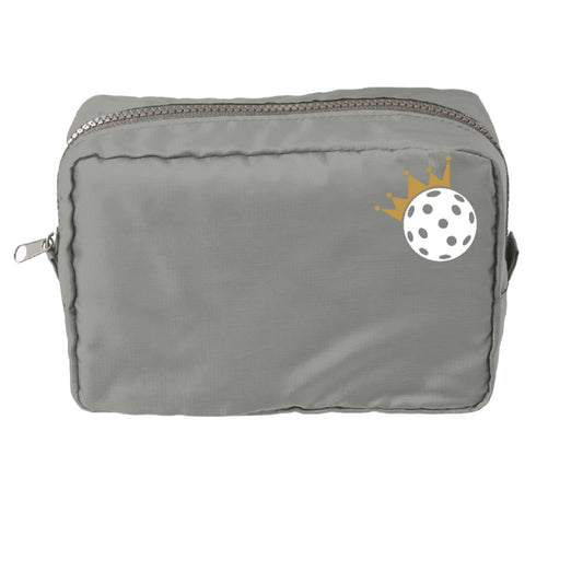 Pickleball Crown | Pickleball Dimensional Cosmetic Pouch Bag | Small Size Court Dimensional Bag