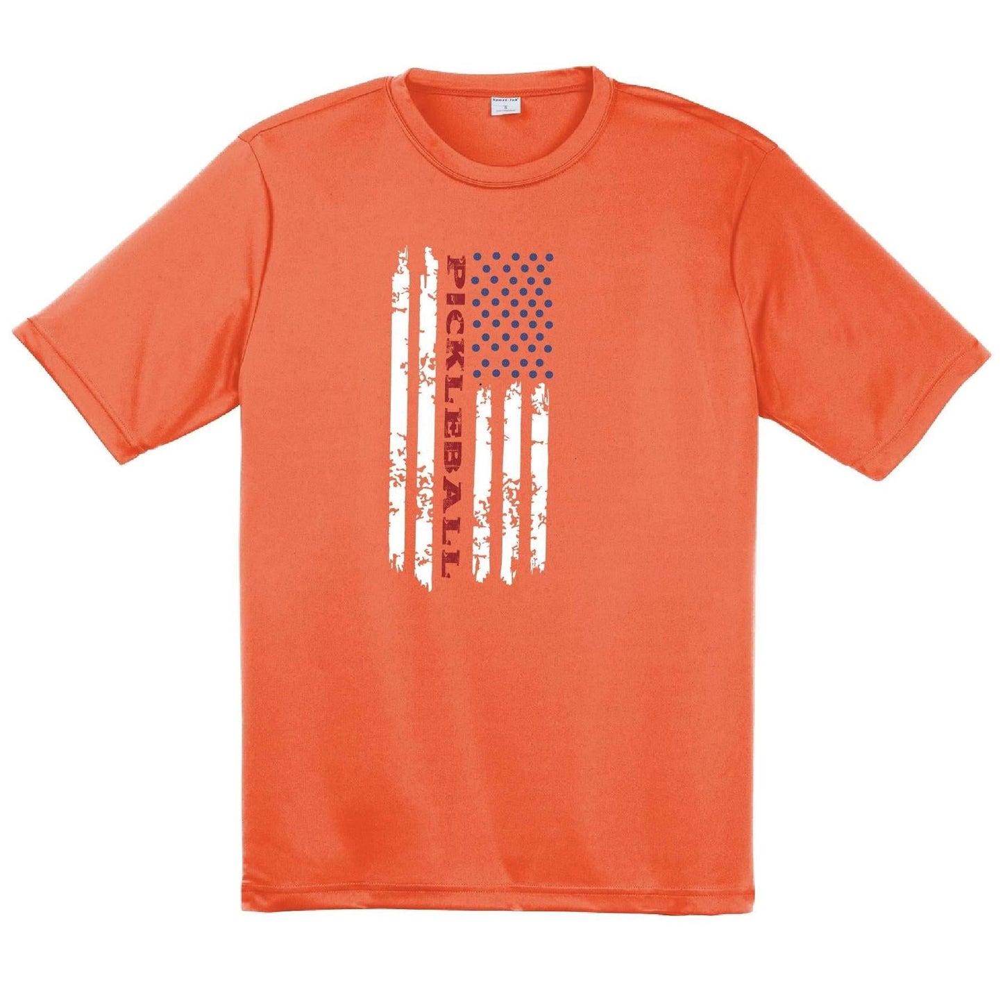 Pickleball Flag (Customizable) | Men's Short Sleeve Athletic Performance T-Shirt | 100% Polyester