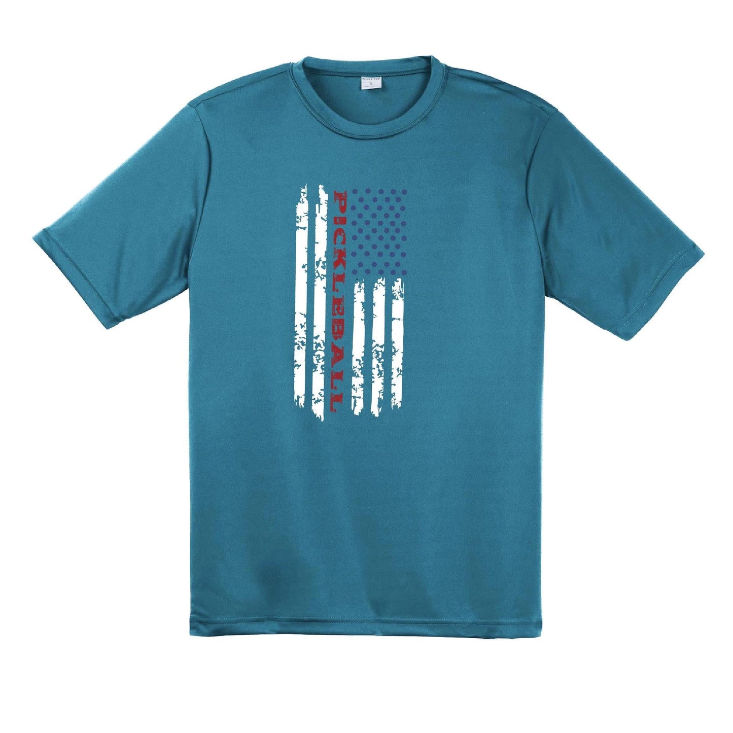 Pickleball Flag (Customizable) | Men's Short Sleeve Athletic Performance T-Shirt | 100% Polyester