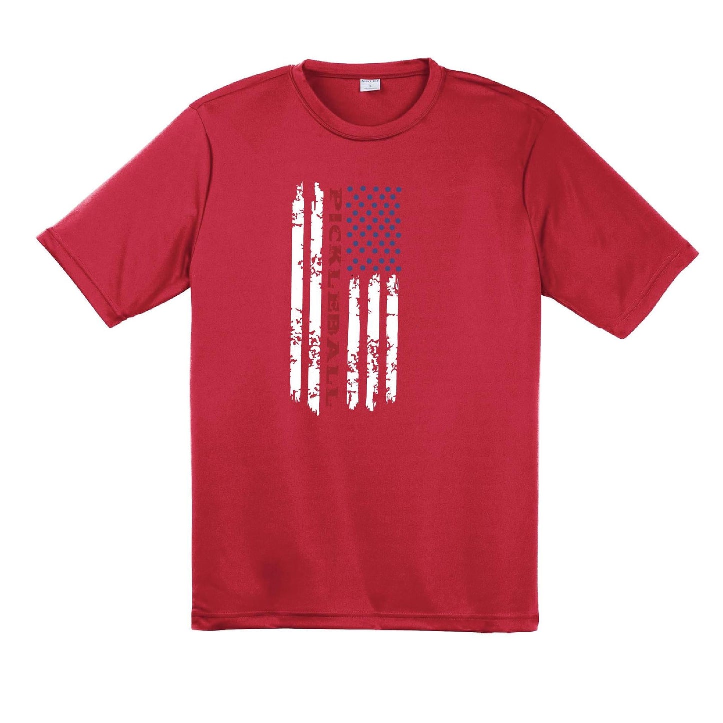 Pickleball Flag (Customizable) | Men's Short Sleeve Athletic Performance T-Shirt | 100% Polyester