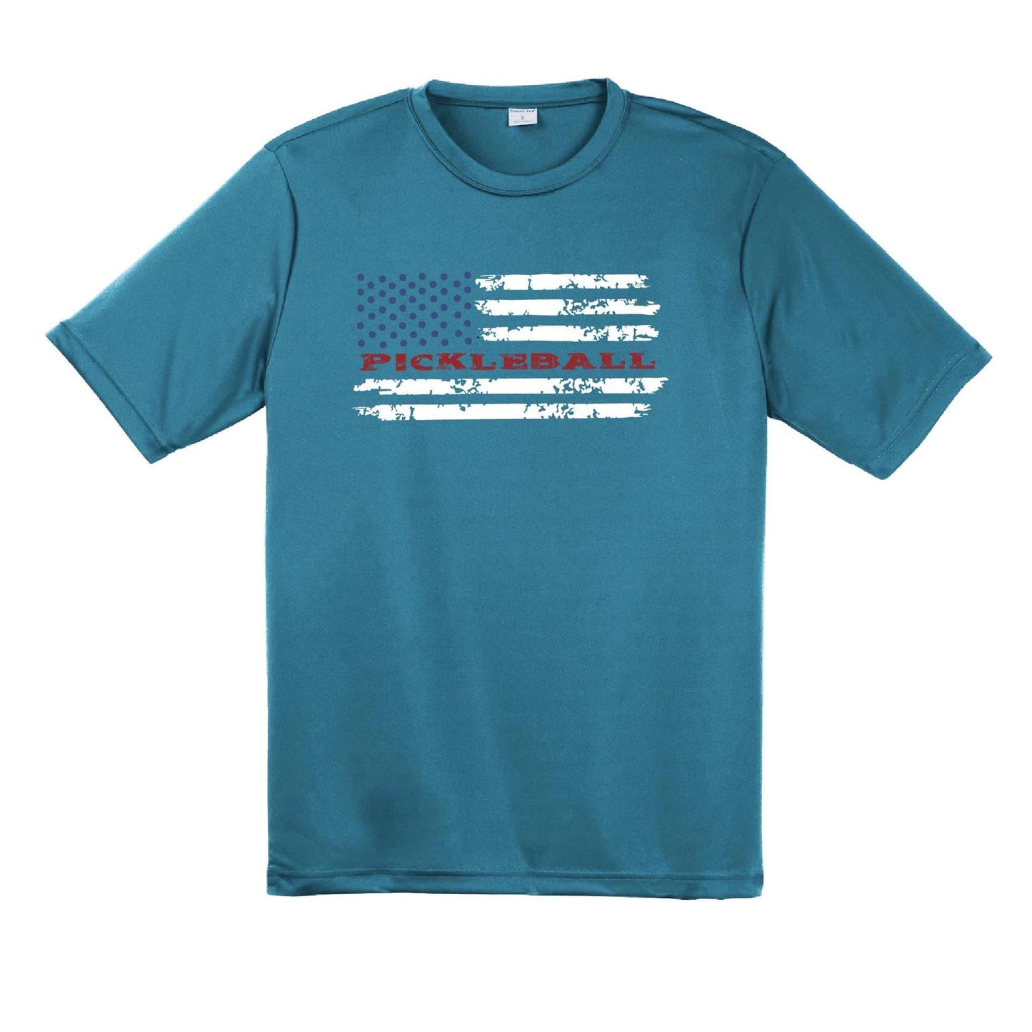 Pickleball Flag (Customizable) | Men's Short Sleeve Athletic Performance T-Shirt | 100% Polyester