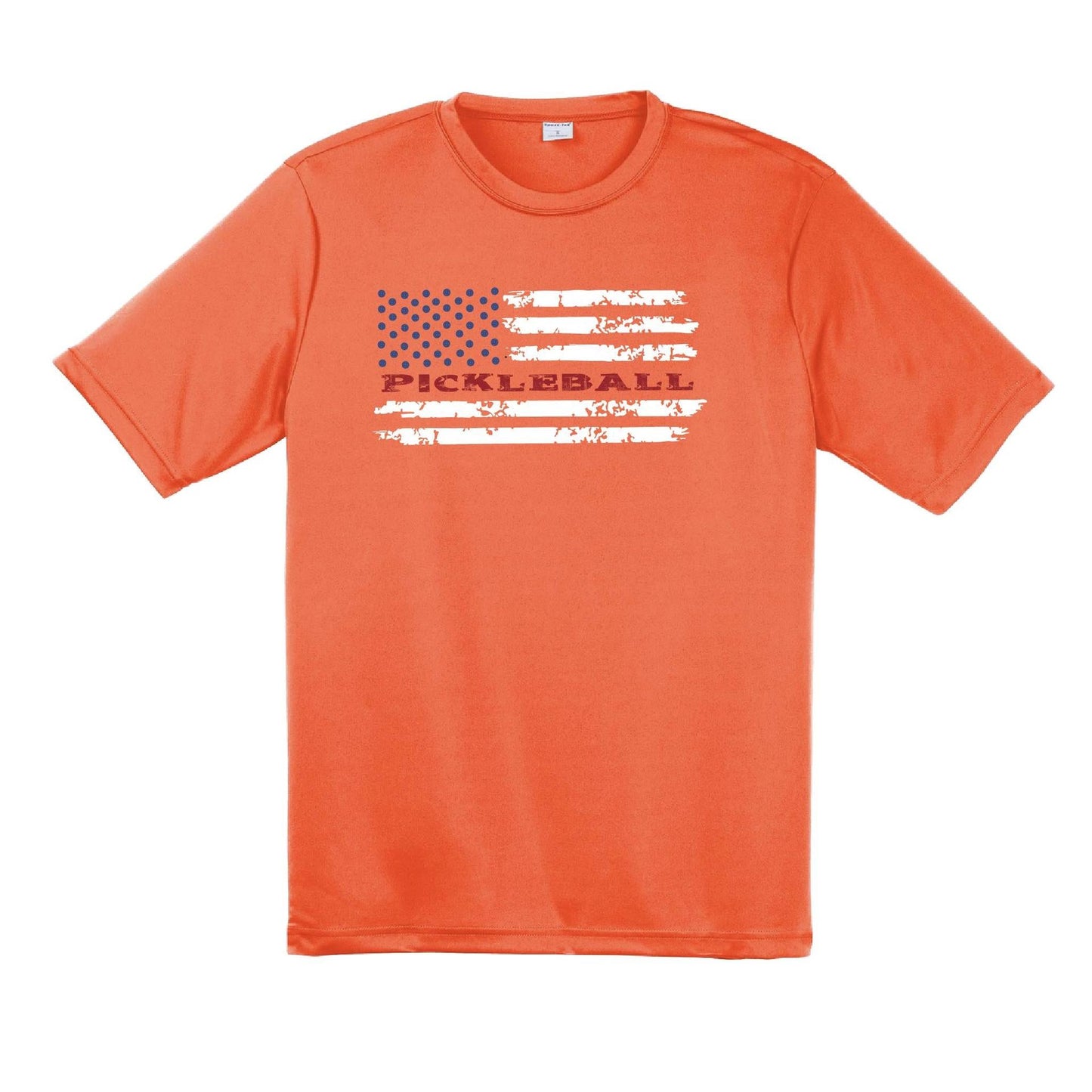 Pickleball Flag (Customizable) | Men's Short Sleeve Athletic Performance T-Shirt | 100% Polyester