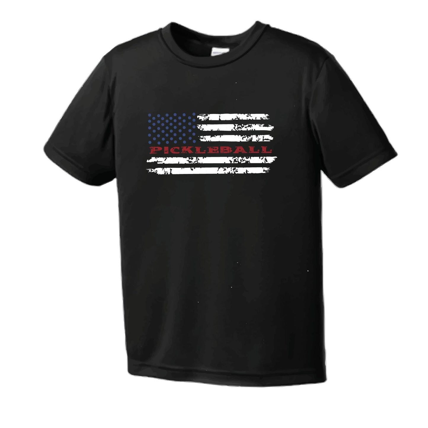 Pickleball Flag (Customizable) | Men's Short Sleeve Athletic Performance T-Shirt | 100% Polyester