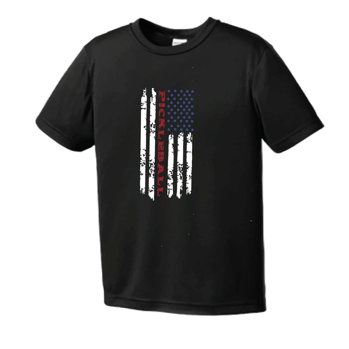 Pickleball Flag (Customizable) | Men's Short Sleeve Athletic Performance T-Shirt | 100% Polyester