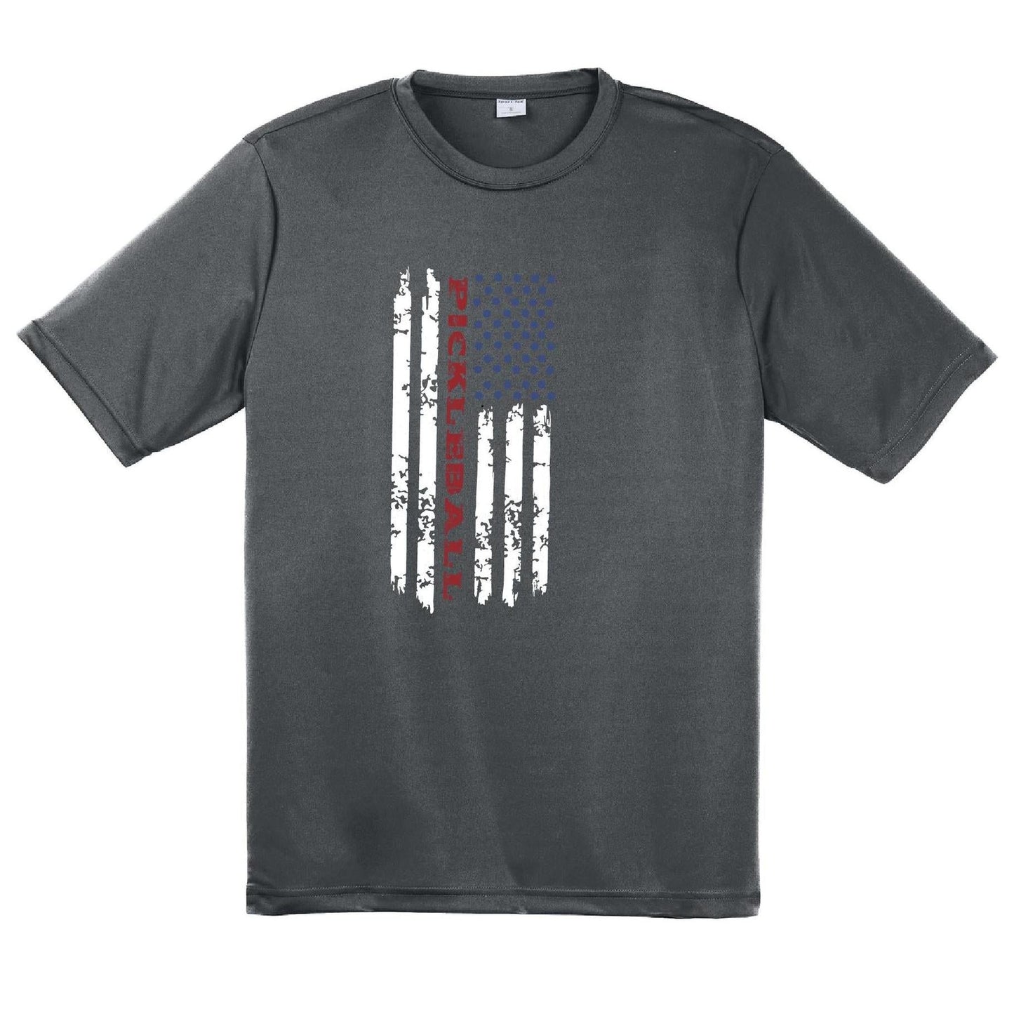 Pickleball Flag (Customizable) | Men's Short Sleeve Athletic Performance T-Shirt | 100% Polyester