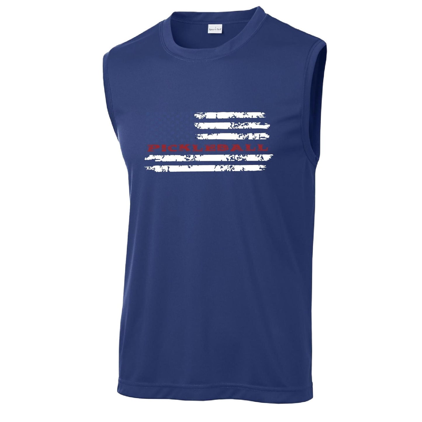 Pickleball Flag (Customizable) | Men's Sleeveless Athletic Performance T-Shirt | 100% Polyester